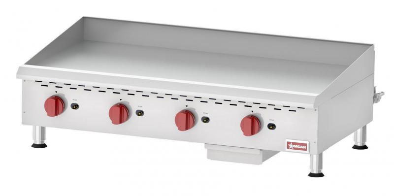 Countertop Stainless Steel Gas Griddle With Manual Control with 4 Burners 1 Countertop Stainless Steel Gas Griddle With Manual Control with 4 Burners